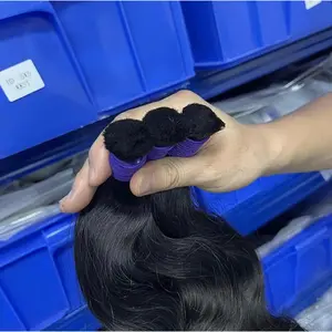 RAW Cambodian Bulk Body Wave Braiding Hair-High Quality boho braids Bulk ; Loose ; Wave Human Hair for Braiding