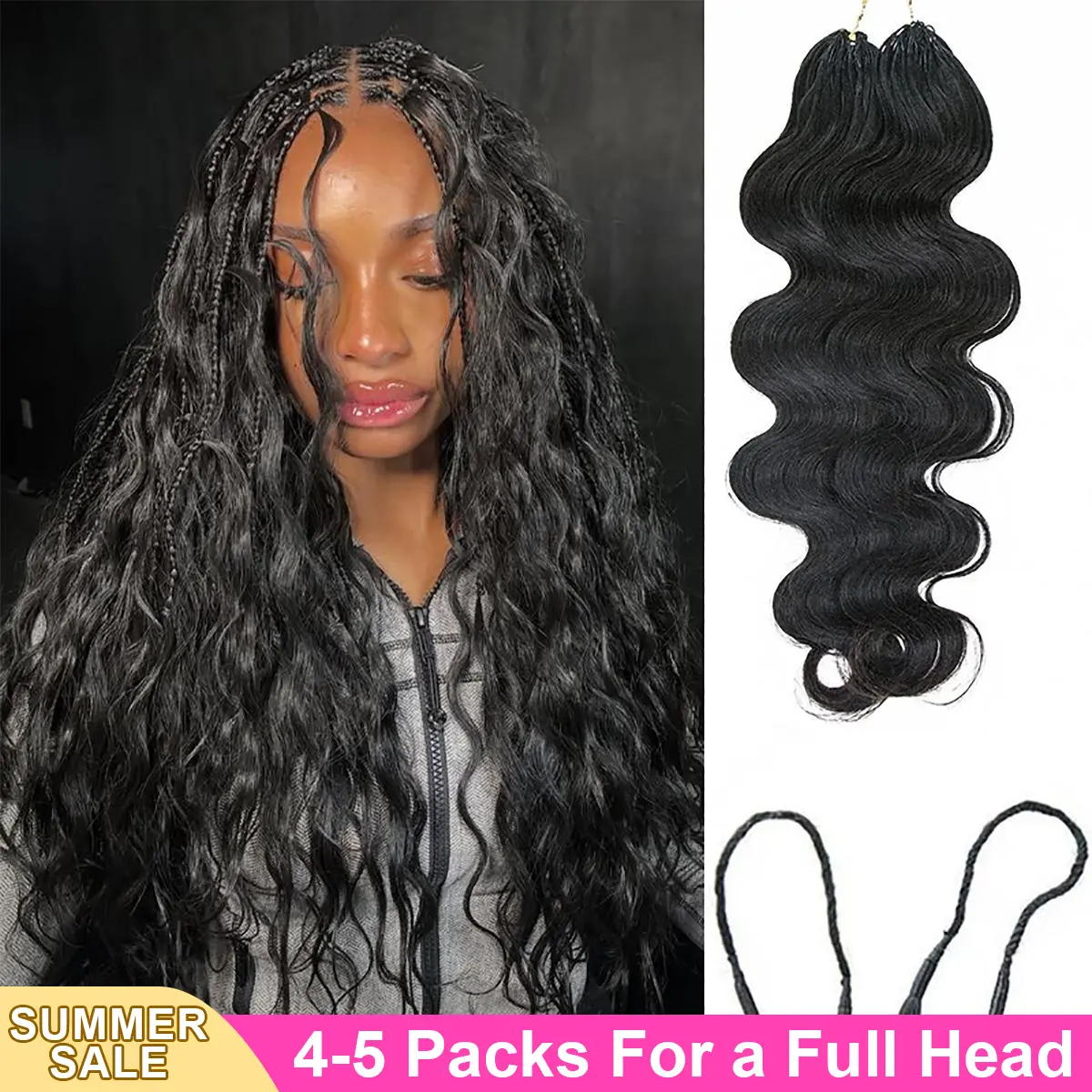 [New Arrival] Bgmgirl Crochet Body Wave Human Hair for Boho curls Pre-Separated 50g/bundle Time Saving Natural Black | #4 Chocolate Brown | #4/27 Brown | #613 Blonde | #30 Light Auburn Highlight Miracle Knots Summer outfits back to school