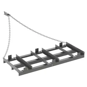 GARVEE 4FT Heavy Duty Drag Harrow for ATV, Tractor & UTV with 6FT Chain Link - Tow Behind Driveway Grader and Landscape Rake for Gravel, Sand, Soil, Hay, Lawn Leveling in Field, Yard & Pasture