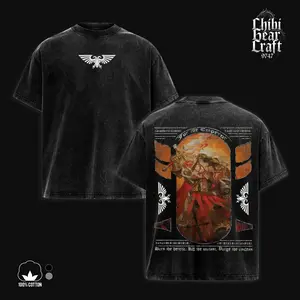 Warhammer 40k God Emperor Shirt Emperor Of Mankind Imperial Aquila Purge The Unclean Holy Inquisition Art Vintage Washed Oversized T-Shirt Hoodie Tabletop Gaming Graphic Tee Faded Gold Dark Fantasy Streetwear Y2K Merch Gift For Game Fan Clothes