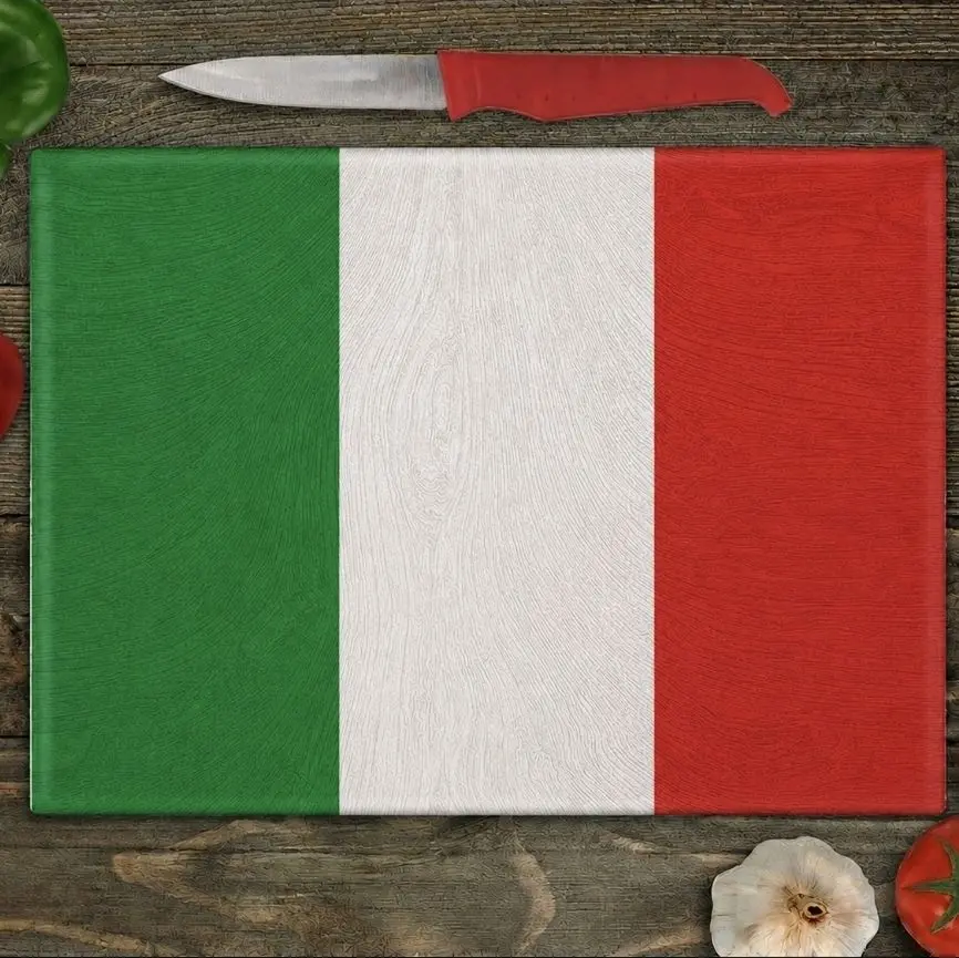11x7 in Italian Flag  Chopping Board for Kitchen, Compatible with Kitchen Knives