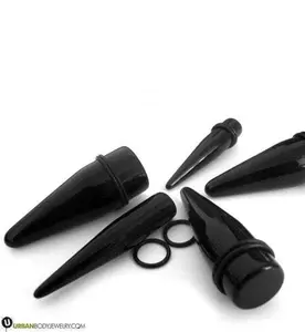 Large Acrylic Black Taper