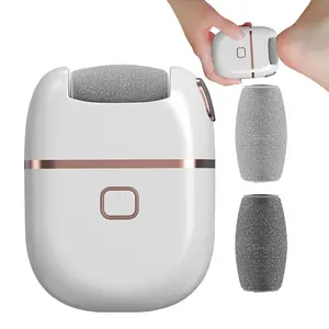 Electric Foot Callus Remover with 3 Grinding Heads & 2 Extra Replacement Rollers, Dual Speed Rechargeable Foot File, Portable Hard Dead Skin Remover Pedicure Tool, Ideal Gift for Men Women
