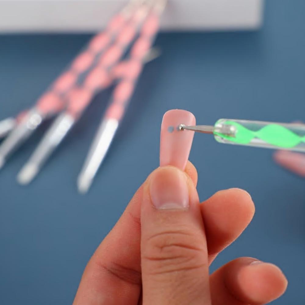 21pcs Full Nail Art Kit with Nail Brush Set, Striping Brushes for Long Lines Thin Details Sculpting Pattern Tracing Stylus Ball Embossing Stylu Fine Drawing Pen for  Supply Manicure Tool Accessories for DIY Nail Design Home ﻿