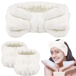 3 Pcs Spa Wristband & Headband, for Washing Face Skin Care