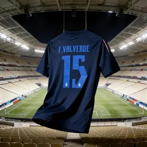 2026 Uruguay Home Blue 15# Valverde Short Sleeve Soccer Jersey Fans Version