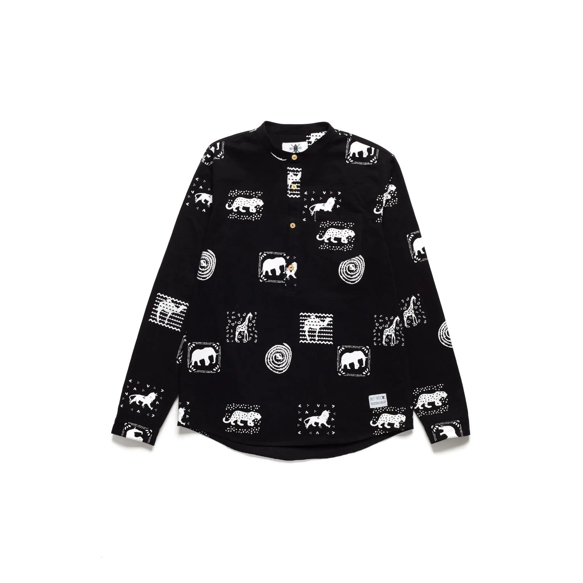 Daily Paper Black Animal Print Shirt