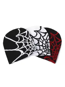 Knit Winter Hat with Spider Web Design Hat Keep Warm for Men and Women Casual Cap Knitted Winter Hat