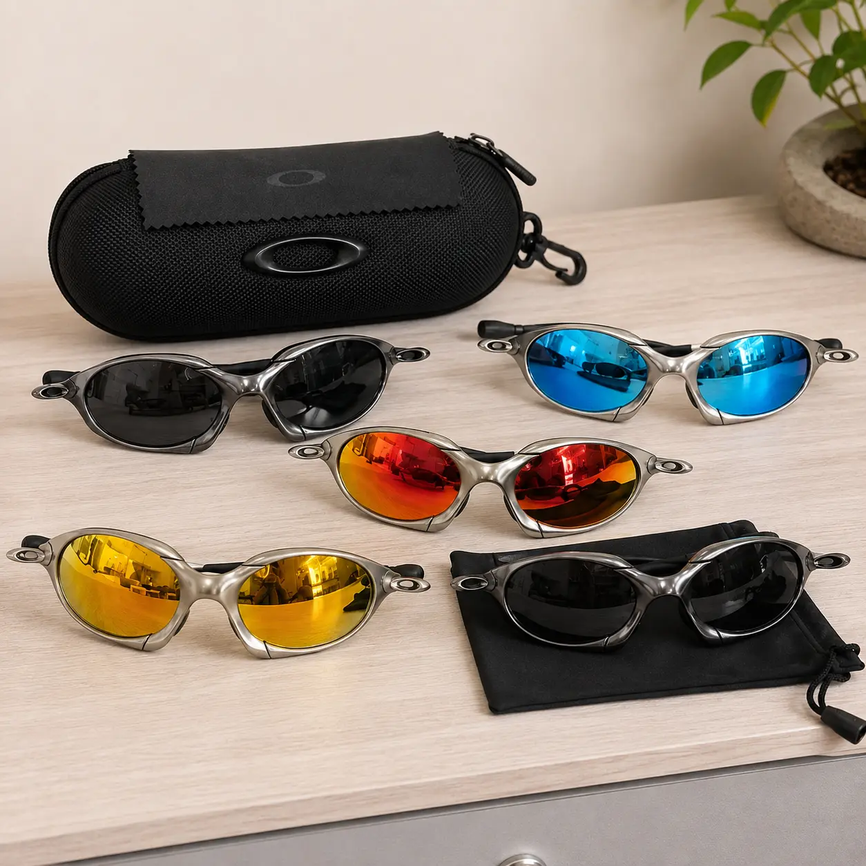 Metal Frame Sport Sunglasses – Multi-Color Mirrored Lens UV400 Wraparound Outdoor Eyewear for Cycling, Driving & Streetwear