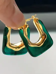 Women's Fashion Elegant Vintage U-Shaped Earrings, High Quality Earrings, High-End Luxurious Ear Jewelry, Versatile Jewelry, Perfect Gift for Women, Stylish Accessory, Trendy Fashionable Accessories, Fashionable Accessories