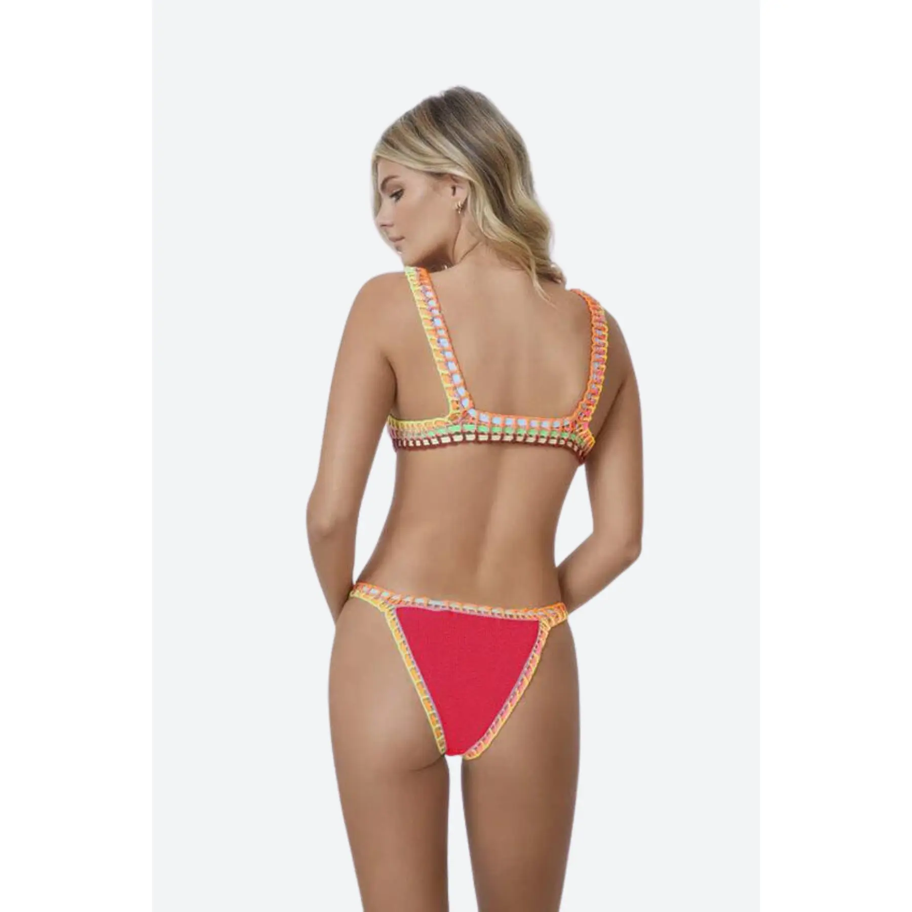 PQ Swim Ferrarini Crochet Bottom in Red