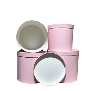 XXL Set of 4 Boxes, with Lids, Pink
