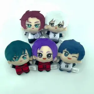 Anime Blue Lock Plush Keychain Cartoon Nagi Seishiro Mikage Reo Figure Keychains Couple Keyrings Backpack Pendant Kids Gift