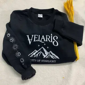 Velaris City Of Starlight Embroidered Shirt, Acota embroidered sweatshirt, City of Starlight