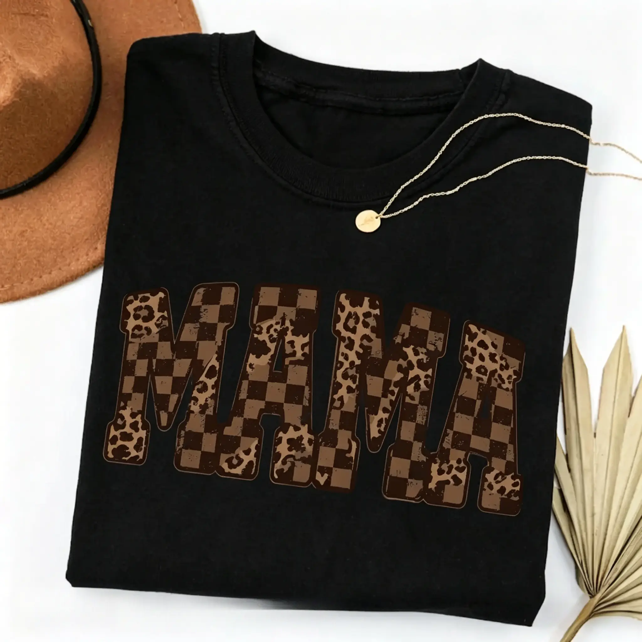 Leopard Mama Shirt Mothers Day Gift Mom Shirt Retro Mama Shirt Gift For Mom Mama Shirt Leopard Mama T-Shirt
