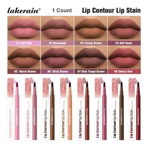 Lakerain Long-Lasting Lip Liner, Lipliner, Lip Liner Makeup, Lip Liner Pen, Lip Pencil, Waterproof Lip Tint, High-Pigment, Smudge-Proof, Non-Drying Formula for Precise Definition & Matte Looks, Travel-Friendly for Daily Use, 8 Shades for All Skin Tones
