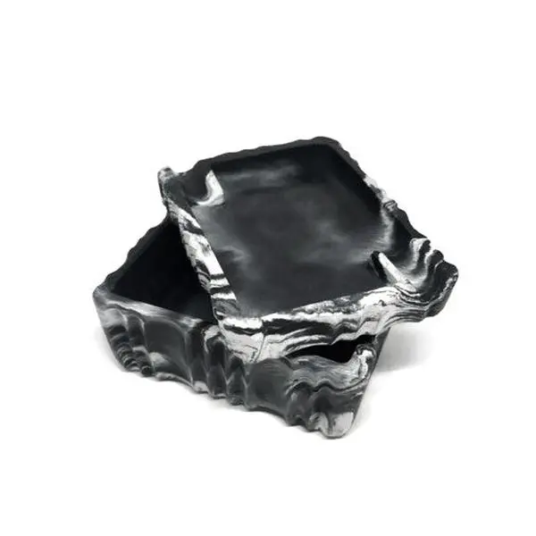 Black and White Concrete Stash Box