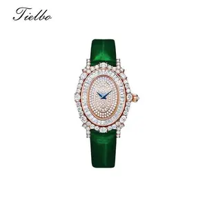 Women's Starlight Petite Iced-Out Quartz Watch - Slim, Crystal-Embellished, 31×38mm T811L, Iced-Out Quartz Watches