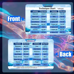 1 Pack Xray Technique Card - Xray mAs and kVp Chart Guide Card - Radiology Technique Chart - Xray Study Guide - Xray Tech Gift - Xray Student Gift