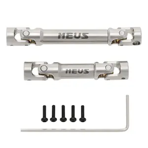 MEUS RACING Stainless Steel TRX4M Driveshaft, Drive Shaft for Traxxas 1/18 TRX4M Bronco Defender RC Crawler Upgrade Parts Stabler Connection Higher Load Capacity