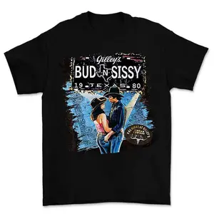 [Graphic Tee] Bud and Sissy Gilleys Texas T-Shirt, Urban Cowboy Movie Inspired Graphic Tee, Casual Western Style Short Sleeve Top, Unisex Everyday Wear