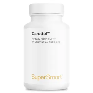 Supersmart - Carottol (Advanced Formula) - Carotenoid Complex Supplement - with Beta Carotene, Lycopene, Lutein & Zeaxanthin | Non-GMO & Gluten Free - 60 Vegetarian Capsules