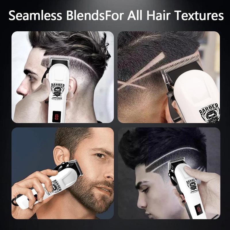 Professional Hair Clipper & Shaver Set, Barber Clipper Set, 1 Set Rechargeable Hair Trimmer & Electric Razor with Accessories, Great Gifts for Father, Husband & Boyfriend