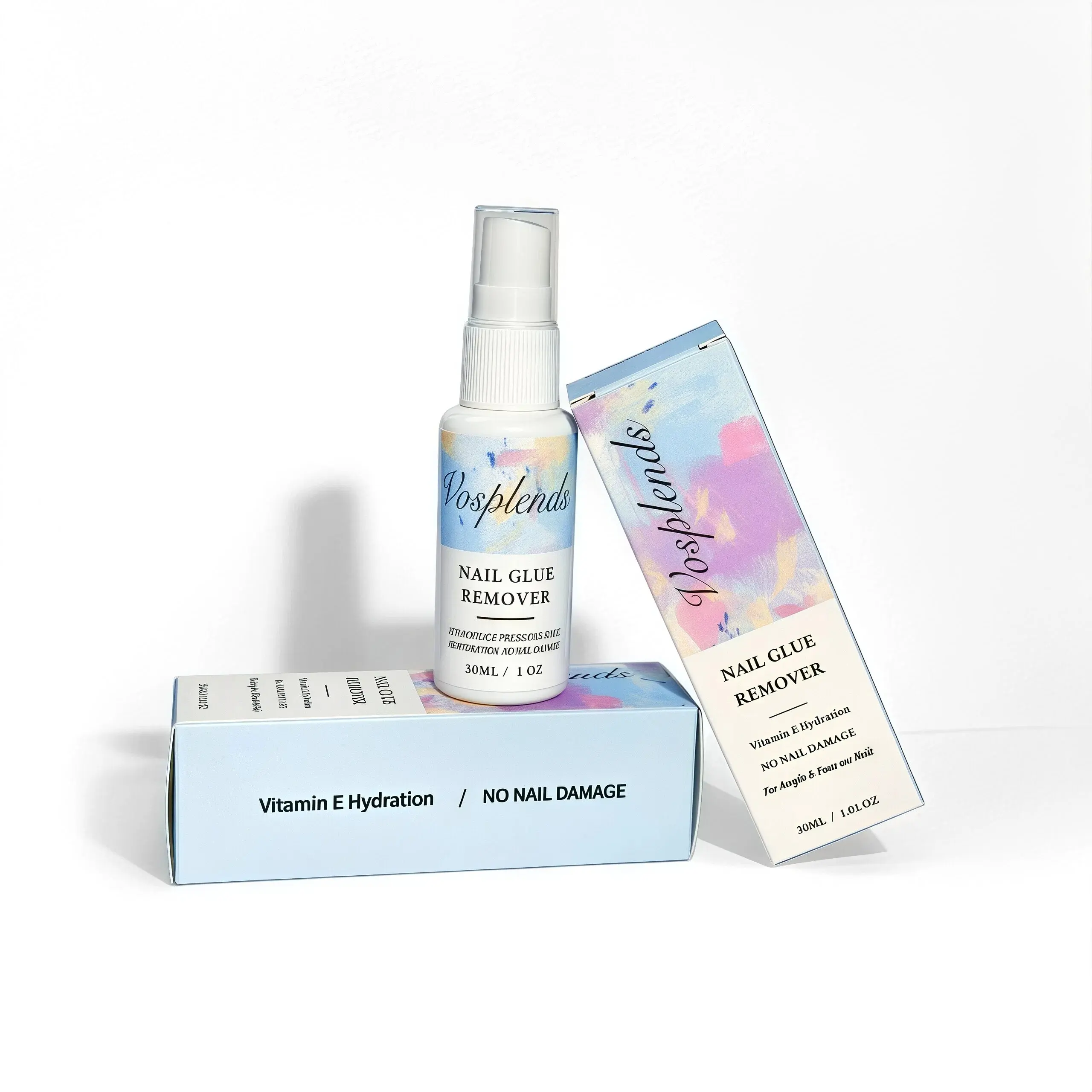 Vosplends Nail Glue Remover for Press On Nails Acrylic & Glue On Nails 30mL Non Acetone Gentle Odorless Debonder Serum with Sprinkler Vitamin E Hydration No Nail Damage Salon Dailypress on. nail