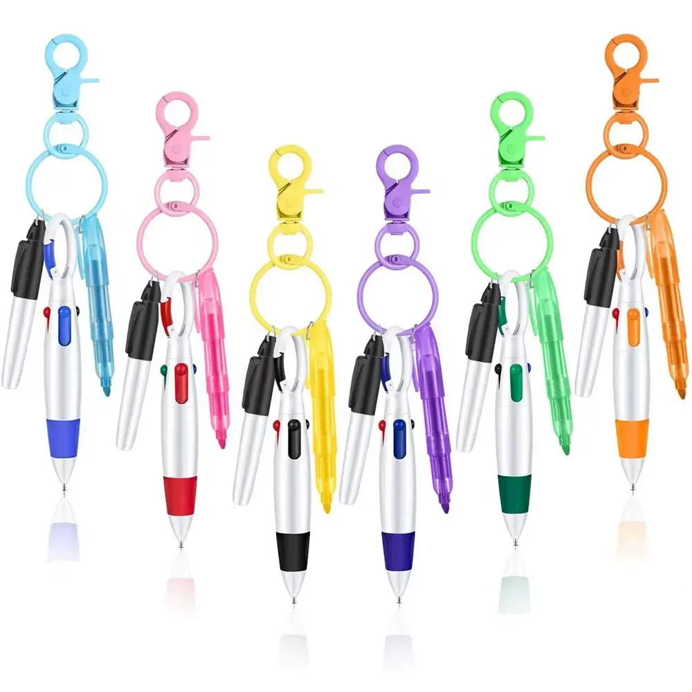 Nurse Watercolor Ballpoint Pen, 1 Set Retractable Ballpoint Pen with Keychain Clip, Retractable Ballpen, Cute Retractable Pen, Cute Office Pen, Aesthetic Pens, Art Pen, Portable Pen To Prevent Loss, Nurse Gift, Multipurpose Marker Pen, Stationery Set