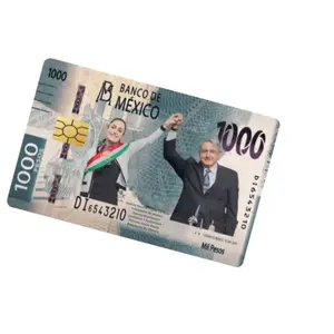 1000 peso claudia and amlo card skin small chip