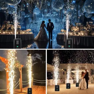 1pc 350W Cold Spark Machine with 10×50g Consumables, 2-3.5M Spark Effect, Portable Auto Safety Cutoff FX Device for Wedding Party DJ Stage Events festive gift