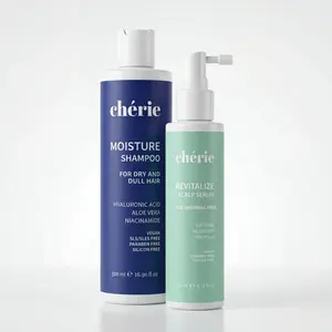 Chérie Oily Scalp Control Bundle - Hydrating Shampoo & Revitalizing Serum – Strength, Shine & Repair