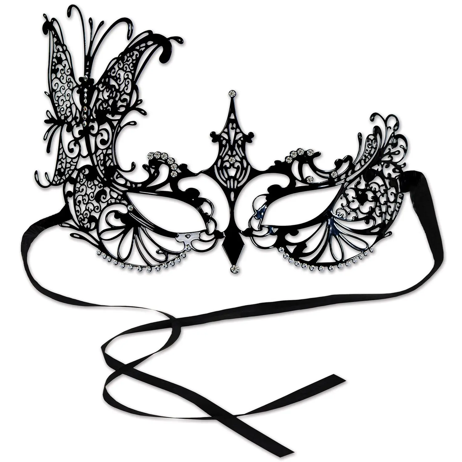 212 MAIN Metallic Filigree Wearable Adult Masquerade Masks - 6-Piece Deluxe Great Value Unisex Festive Party Supplies Accessories for Home Use & Gifting, Six Pieces