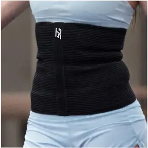#1 Sport Pro Wool Cotton Warming Belt Relieves Back Pain Supports Lumbar and Muscles Optimal Compression for Men and Women. (1, Black)