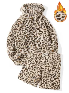 Two-piece Set Men's Letter Patched Drop Shoulder Hoodie & Drawstring Waist Shorts Set, Casual Fashion Cozy Regular Fit Outfits for Daily Outdoor Wear, Men's Clothes for Fall & Winter