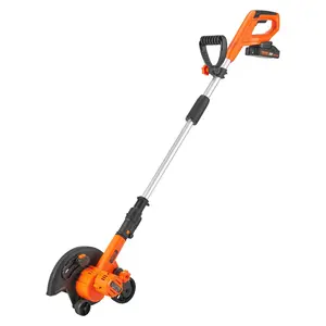 Lawn Edger, 20 V Battery Powered Cordless Edger, 9-inch Blade Edger Lawn Tool with 3-Position Blade Depth, Battery and Charger Included, for Lawns, Driveways, Borders, and Sidewalk Edges