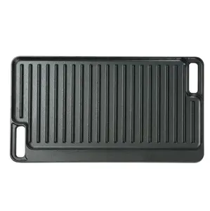 16 Pre-Seasoned Cast Iron Grill and Griddle Pan