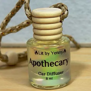 Lit by Yenny Car Diffuser 8 ml - Subtle Long-lasting Fragrance with Natural Wooden Cap for Gentle Aroma