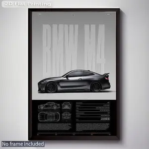 Car Competition Poster Print, Unframed Wall Art Decoration, Unique Creative Home Office Kitchen Cafe Decor, Perfect Gift Idea