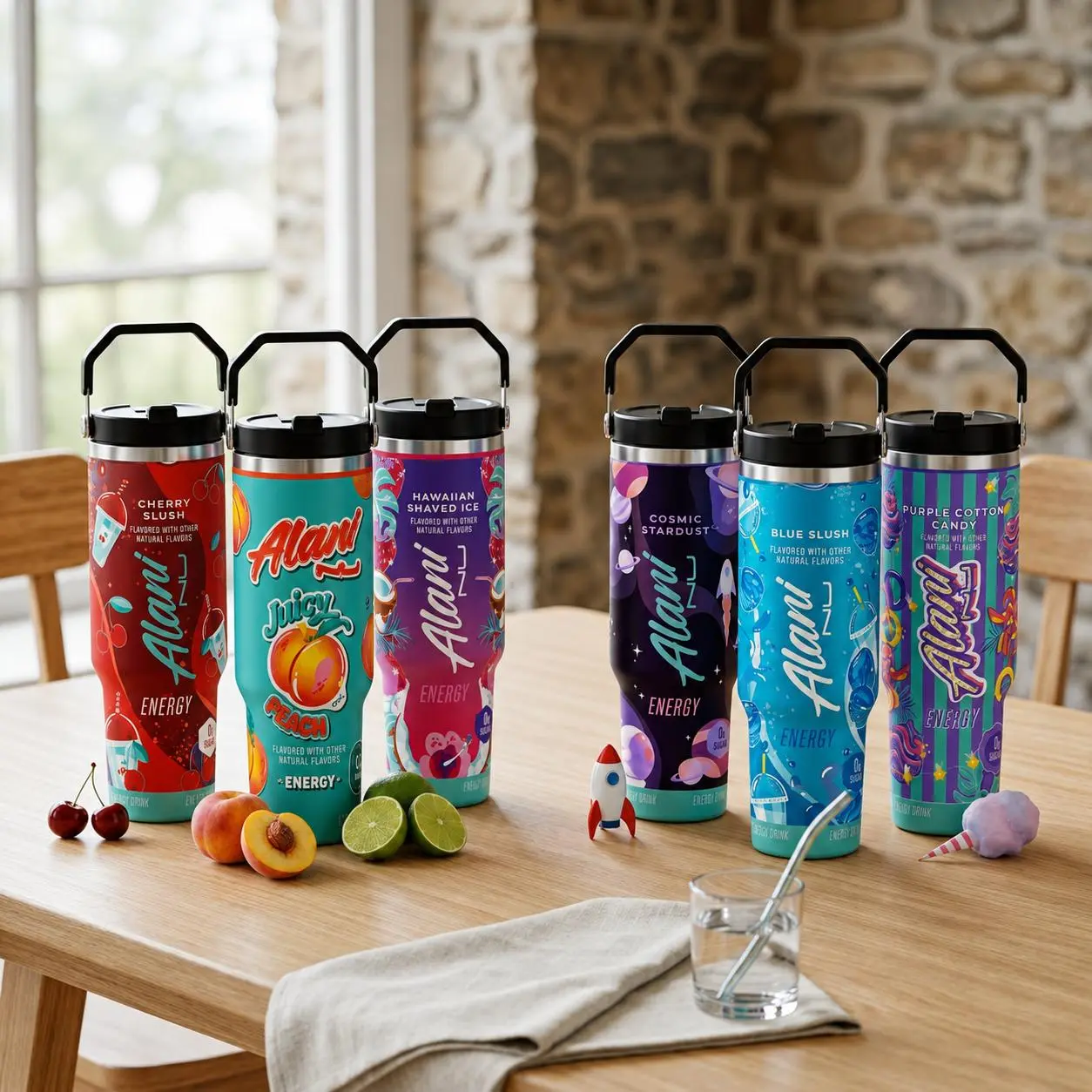 V2 ALANI Energy Drink 40oz/ 20oz/ 30oz Skinny Tumbler | Handmade Sublimation Tumbler | Stainless Steel Travel Cup | Gift for Energy Drink Fans