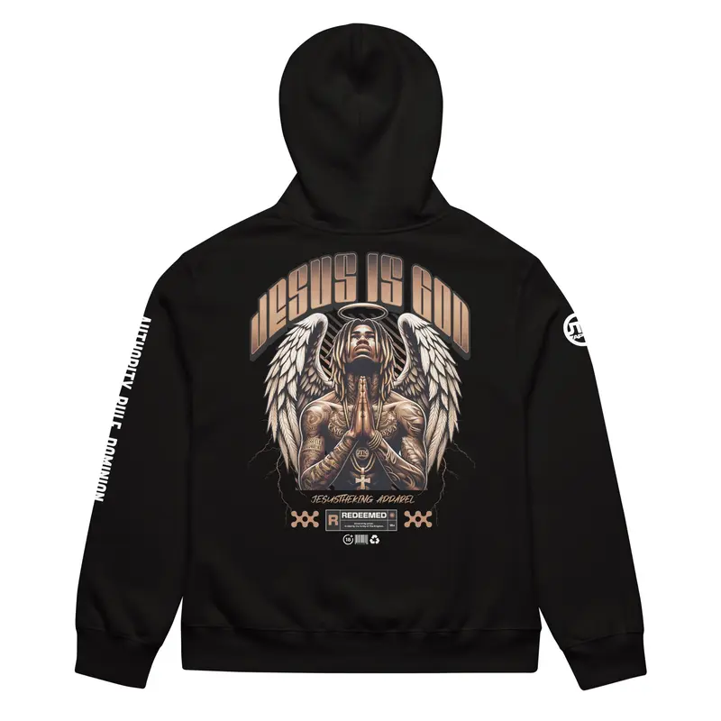JESUS IS GOD Oversized heavyweight hoodie