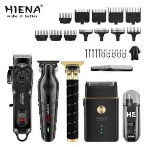 5-piece, men's professional pruning suit, electric shaver, nose hair device, hair clipper, equipped with 12 combs, with digital display, ideal holiday gift for men, Barber Kit