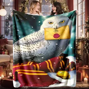 Magical Messenger Blanket, High-Weight Flannel Fabric, Soft and Warm, Anti-Wrinkle, Easy Clean, Perfect Gift for Harry Potter Fans