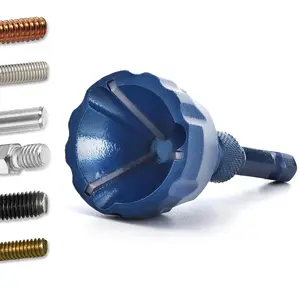 Universal Deburring Chamfering Tool for 1/8"-3/4" External Deburring Grinding Chamfering Rounding Edge Trimming for Screws Metal Wood Plastic Cast Iron