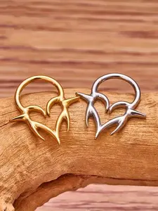 G23 Titanium Hypoallergenic Nose Ring for Women, Heart Spike Septum Piercing Jewelry, Clip-On Nose Ring, 16g 1.2mm 8/10mm, Gothic Punk Style