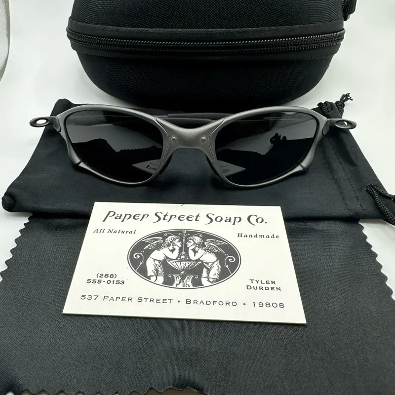 P16 Paperstreetshade Fight Club Tyler Durden metal with case polarized lenses Brad Pitt sunglasses