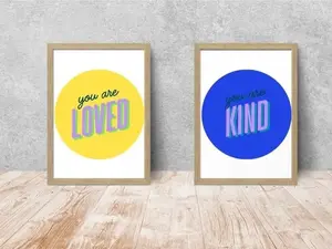 Kids Affirmations Wall Art 8X10 Prints for Home, Classroom, or Kids Room (10-Poster Set + Free Digital Bundle)