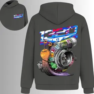 1320 Video Turbo Snail Graphic Hoodie, 2 Sides, Street Racing Boost Snail Hooded Sweatshirt