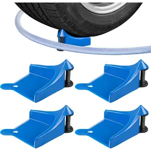 4 Pcs Car Hose Guide, Tire Hose Roller for Car Washing, Detailing Tire Hose Guide Preventing Pressure Washer Hose Stuck Under The Tires, Car Plastic Wash Tool to Avoid Snagging