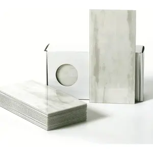 Peel and Stick Backsplash Large Bathroom Subway Tiles,Kitchen Shower Wall Stickers (23Tiles) Rust Gray